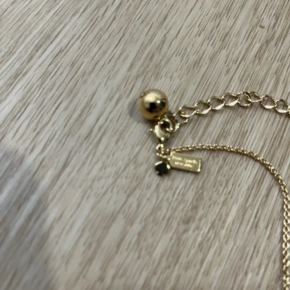 Kate Spade Gold Square Heart Necklace - Picture 6 of 7